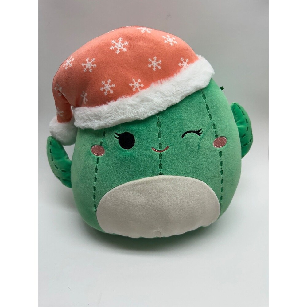 Squishmallows Maritza Cactus 14" Christmas Plush Santa Hat Holiday Green